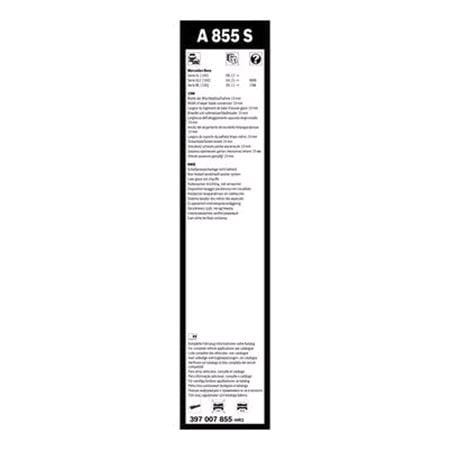 BOSCH A855S Aerotwin Flat Wiper Blade Set (650 / 575 mm) for Mercedes M CLASS, 2011 Onwards