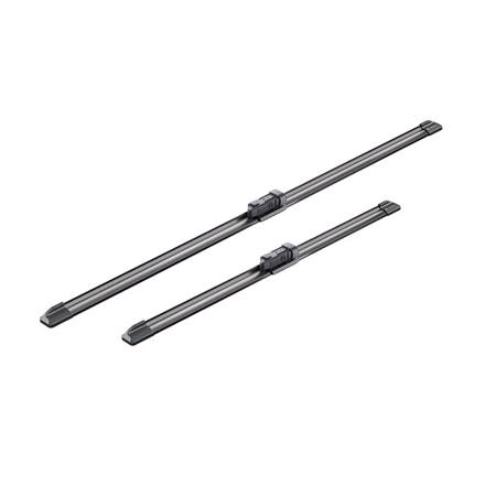 BOSCH A864S Aerotwin Flat Wiper Blade Front Set (650 / 450mm   Slim Top Arm Connection) for Seat LEON Sportstourer, 2020 Onwards