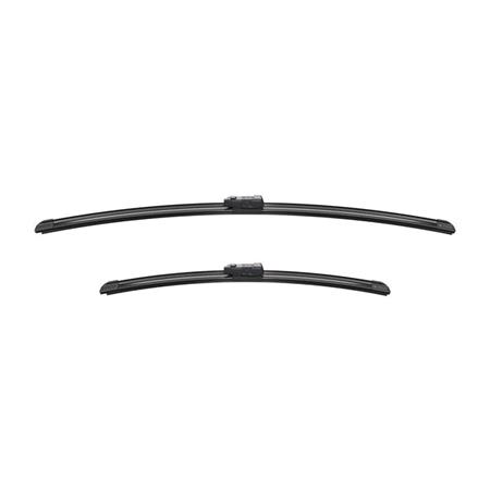 BOSCH A864S Aerotwin Flat Wiper Blade Front Set (650 / 450mm   Slim Top Arm Connection) for Volkswagen GOLF ALLTRACK, 2014 2019