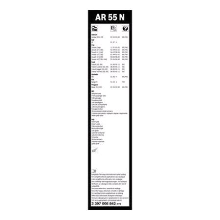 BOSCH AR55N Aerotwin Flat Wiper Blade (550mm   Hook Type Arm Connection) for Citroen RELAY Flatbed / Chassis, 1994 2002