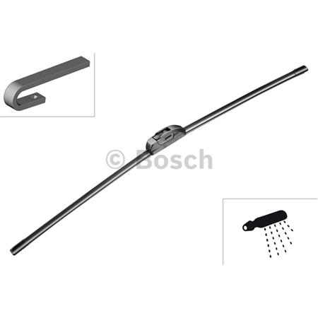 Bosch AR66N Aerotwin Flat Wiper Blade (650mm   Hook Type Arm Connection with Integrated Sprayers) for Mercedes VIANO, 2003 2014