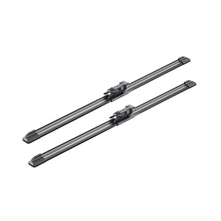 BOSCH A208S Aerotwin Flat Wiper Blade Front Set (500 / 500mm   Pinch Tab Arm Connection) for BMW 1 Series 3 Door, 2004 2012