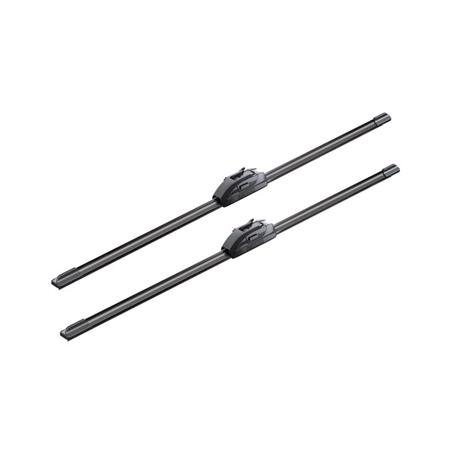 BOSCH AR609S Aerotwin Flat Wiper Blade Front Set (600 / 600mm   Hook Type Arm Connection with Integrated Sprayers) for Nissan INTERSTAR Bus, 2002 Onwards