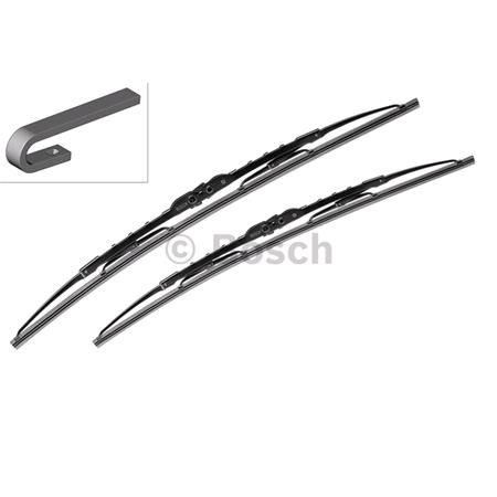 BOSCH SP20/15 Superplus Wiper Blade Front Set (500 / 380mm   Hook Type Arm Connection) for Toyota YARIS, 1999 2006