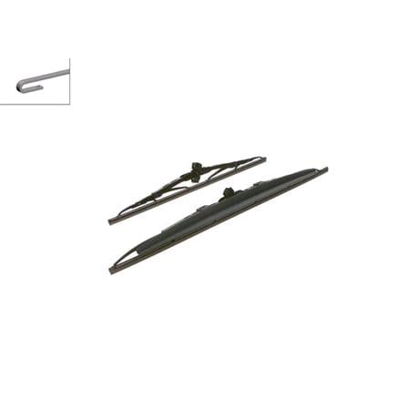 BOSCH SP22/16S Superplus Wiper Blade Front Set (550 / 400mm   Hook Type Arm Connection) with Spoiler for Opel AGILA, 2007 2015