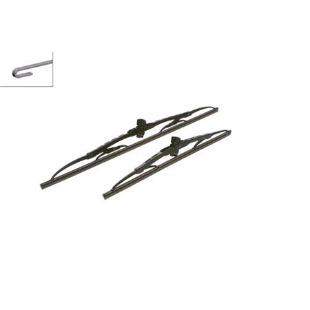 BOSCH SP20/15 Superplus Wiper Blade Front Set (500 / 380mm   Hook Type Arm Connection) for Toyota YARIS, 1999 2006