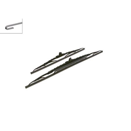 BOSCH 291S Superplus Wiper Blade Front Set (600 / 450mm   Hook Type Arm Connection) with Spoiler for Chevrolet CRUZE Station Wagon, 2012 2015