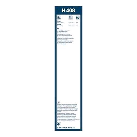 BOSCH H408 Rear Superplus Wiper Blade (400mm   Roc Lock Arm Connection) for Peugeot PARTNER Platform/Chassis, 1999 2008