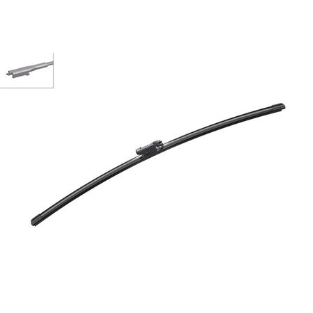 BOSCH A650U Aerotwin Flat Wiper Blade (650mm   Pinch Tab Arm Connection) for Peugeot 108, 2014 Onwards