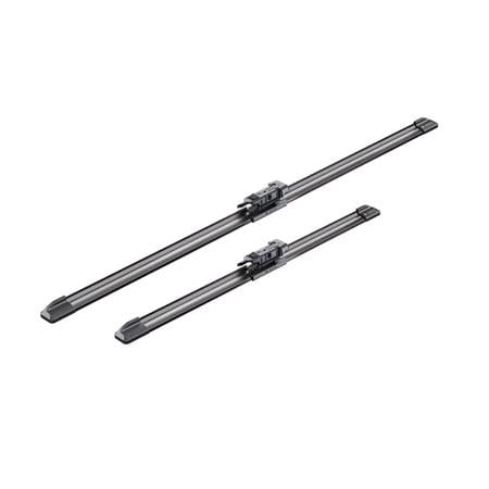 BOSCH A992S Aerotwin Flat Wiper Blade Front Set (600 / 400mm   Pinch Tab Arm Connection) for Hyundai i20 2020 Onwards