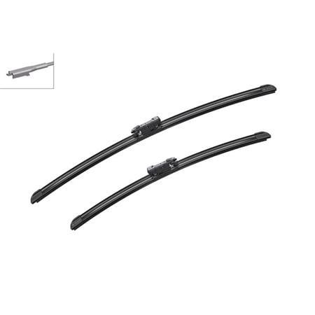 BOSCH A011S Aerotwin Flat Wiper Blade Front Set (550 / 450mm   Pinch Tab Arm Connection) for BMW 1 Series 3 Door, 2011 2019