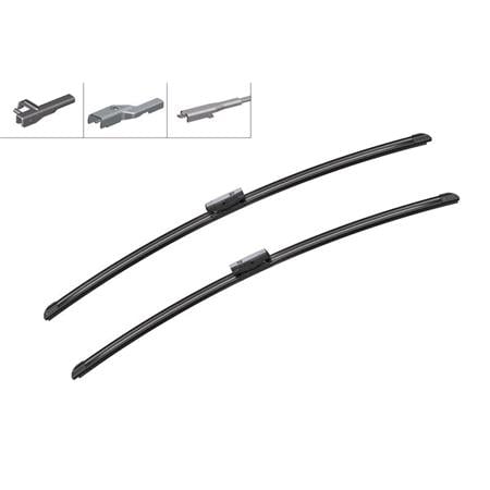BOSCH AM469S Aerotwin Flat Wiper Blade Front Set with Spoiler (700 / 700mm   Fits Multiple Wiper Arms) for Ford FOCUS III Hatchback Van, 2011 Onwards