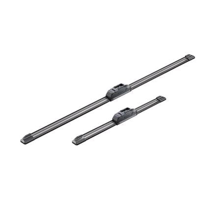 BOSCH AR140S Aerotwin Flat Wiper Blade Front Set (650 / 340mm   Hook Type Arm Connection) for Hyundai SANTA FE III, 2012 2018