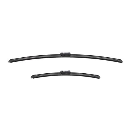 BOSCH A144S Aerotwin Flat Wiper Blade Front Set (650 / 400mm   Top Lock Arm Connection) for Peugeot PARTNER Tepee, 2008 2019