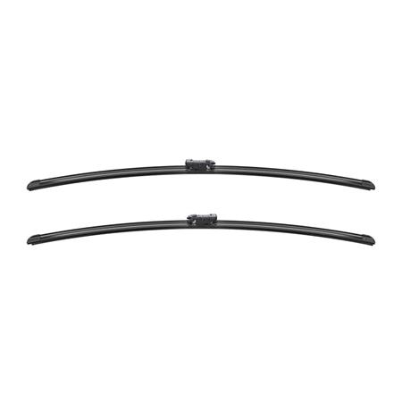 BOSCH A214S Aerotwin Flat Wiper Blade Front Set (750 / 750mm   Pinch Tab Arm Connection) for Ford S MAX, 2015 Onwards