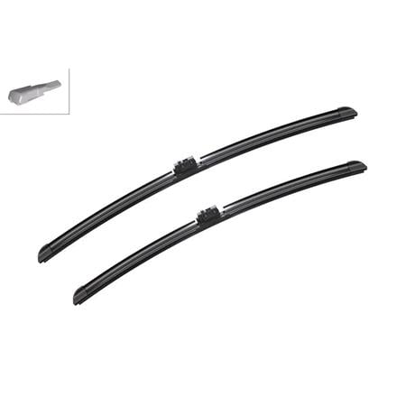 BOSCH A243S Aerotwin Flat Wiper Blade Front Set (600 / 550mm   Specific Mercedes Connection) for Mercedes CLS, 2017 Onwards