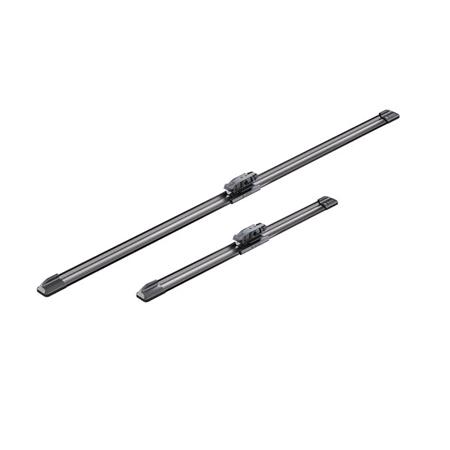 BOSCH A261S Aerotwin Flat Wiper Blade Front Set (650 / 360mm   Specific Type Arm Connection) for Renault CAPTUR, 2016 2019