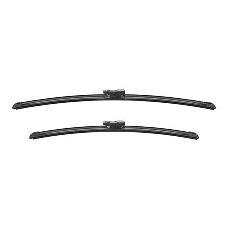 BOSCH A113S Aerotwin Flat Wiper Blade Front Set (600 / 500mm   Top Lock Arm Connection) for Landrover DISCOVERY V, 2016 Onwards