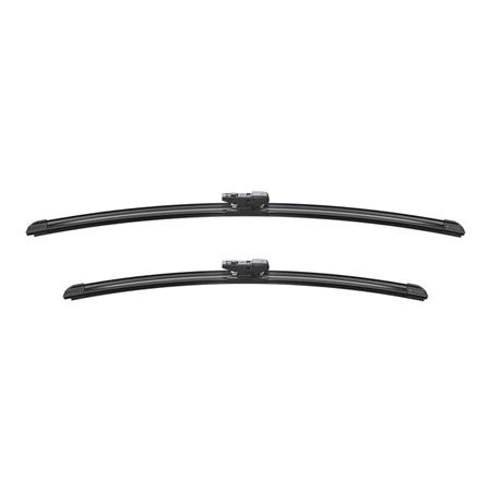 BOSCH A113S Aerotwin Flat Wiper Blade Front Set (600 / 500mm   Top Lock Arm Connection) for Landrover RANGE ROVER IV, 2012 Onwards