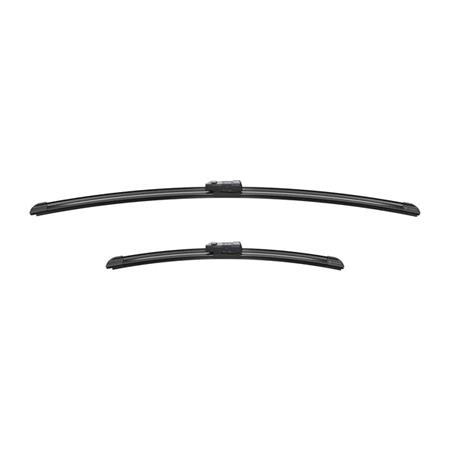 BOSCH A350S Aerotwin Flat Wiper Blade Front Set (650 / 400mm   Top Lock Arm Connection) for Seat LEON SC, 2013 2019