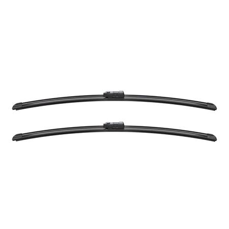 BOSCH A351S Aerotwin Flat Wiper Blade Front Set (600 / 600mm   Top Lock Arm Connection) for Volkswagen TRANSPORTER Mk V Bus, 2003 2015