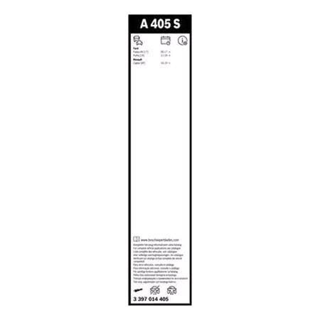 BOSCH A405S Aerotwin Flat Wiper Blade Front Set (700 / 340mm   Slim Top Arm Connection) for Toyota C HR 2023 Onwards