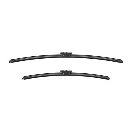 BOSCH A323S Aerotwin Flat Wiper Blade Front Set (650 / 500mm   Top Lock Arm Connection) for BMW X4, 2018 Onwards