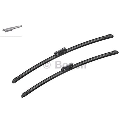 BOSCH A531S Aerotwin Flat Wiper Blade Front Set (550 / 530mm   Pinch Tab Arm Connection) for Mercedes C CLASS Estate, 2014 Onwards