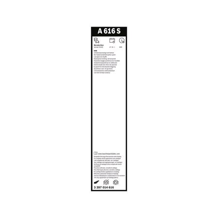 BOSCH A616S Aerotwin Flat Wiper Blade Front Set (650 / 600mm   Exact Fit Arm Connection) for Mercedes Sprinter 4 t Platform/Chassis 2018 Onwards