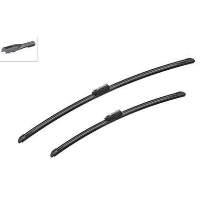 BOSCH A622S Aerotwin Flat Wiper Blade Front Set (650 / 500mm   Push Button Arm type)