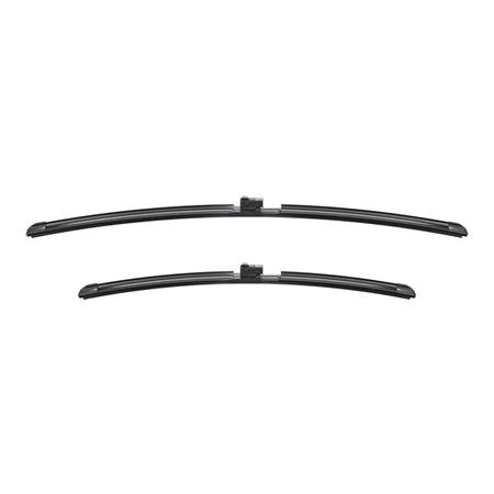 BOSCH A728S Aerotwin Flat Wiper Blade Front Set (650 / 500mm   Slim Top Arm Connection with Integrated Sprayers) for Audi A8 2017 Onwards