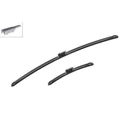 BOSCH A827S Aerotwin Flat Wiper Blade Front Set (700 / 300mm   Exact Fit Arm Connection) for Renault Clio V 2019 2024