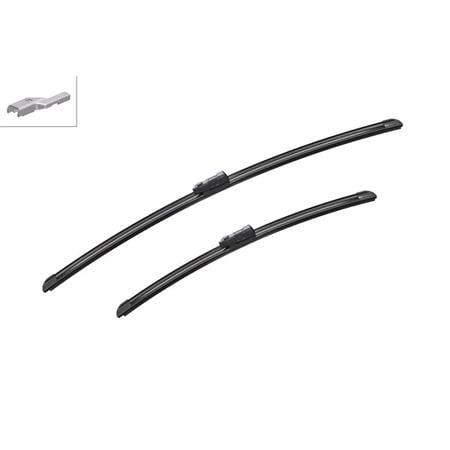 BOSCH A871S Aerotwin Flat Wiper Blade Front Set (650 / 475mm   Top Lock Arm Connection) for Tesla Model 3 2017 Onwards