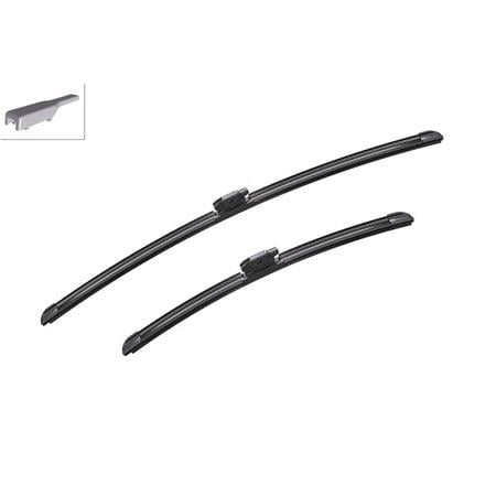BOSCH A995S Aerotwin Flat Wiper Blade Front Set (700 / 300mm   Specific Type Arm Connection) for Dacia Sandero III 2021 Onwards