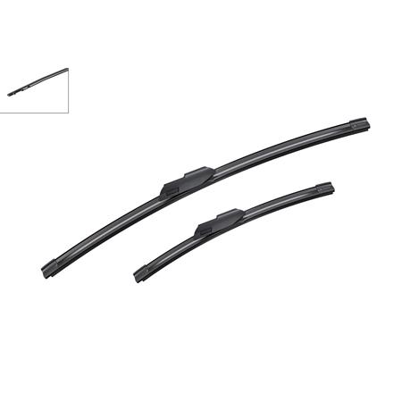 Bosch A011J AeroTwin Flat Wiper Blades Set (600/400mm) for Peugeot 5008 III Hybrid / EV Models 2024 Onwards