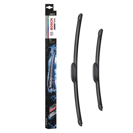 Bosch A971S AeroTwin Flat Wiper Blades Set (550/400mm) for Citroen C3 IV 2024 Onwards