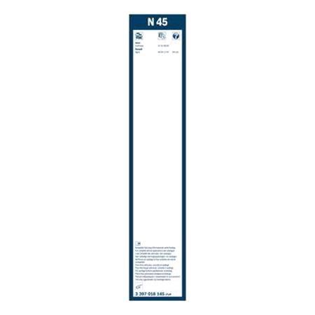 BOSCH N45 Wiper Blade (450mm   Hook Type Arm Connection) for Mercedes 100 Flatbed / Chassis, 1988 1996