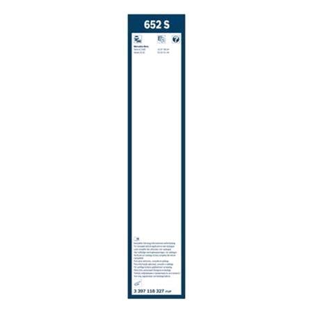 BOSCH 652S Superplus Wiper Blade Front Set (650 / 575mm   Hook Type Arm Connection) with Spoiler for Mercedes A CLASS, 1997 2004