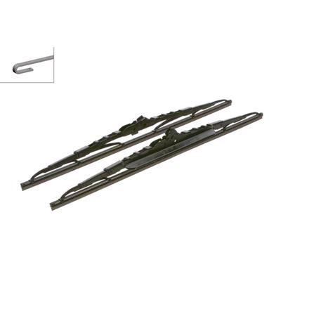 BOSCH 450S Superplus Wiper Blade Front Set (450 / 450mm   Hook Type Arm Connection) with Spoiler for Opel ASTRA F Convertible, 1993 2001