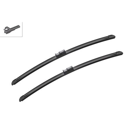 BOSCH A926S Aerotwin Flat Wiper Blade Front Set (530 / 530mm   Side Pin Arm Connection) for Volkswagen PASSAT Estate, 2000 2005