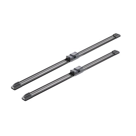 BOSCH A928S Aerotwin Flat Wiper Blade Front Set (530 / 475mm   Side Pin Arm Connection) for Mazda 3 Saloon, 2003 2009