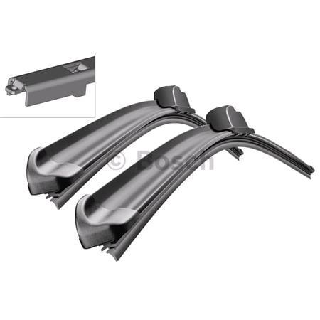 BOSCH A955S Aerotwin Flat Wiper Blade Front Set (600 / 575mm   Pinch Tab Arm Connection) for BMW 6 Series, 2004 2010