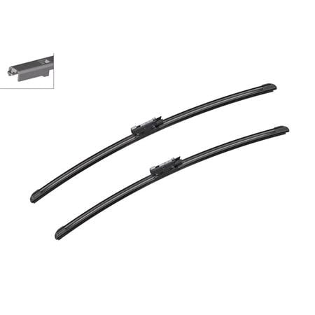 BOSCH A955S Aerotwin Flat Wiper Blade Front Set (600 / 575mm   Pinch Tab Arm Connection) for BMW 5 Series, 2003 2010