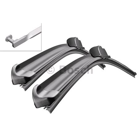 BOSCH A957S Aerotwin Flat Wiper Blade Front Set (650 / 550mm   Pin Style Arm Connection) for Renault GRAND SCENIC, 2004 2009