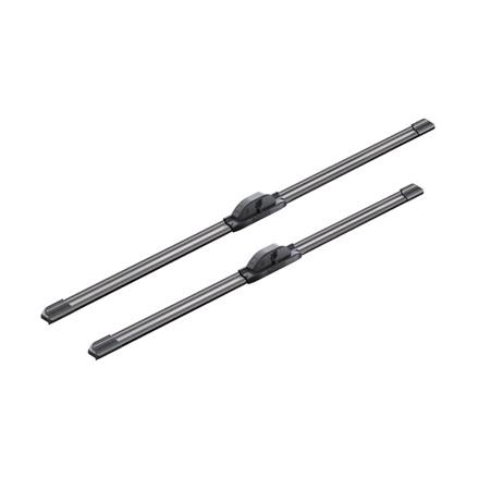 BOSCH A957S Aerotwin Flat Wiper Blade Front Set (650 / 550mm   Pin Style Arm Connection) for Renault SCENIC, 2003 2009
