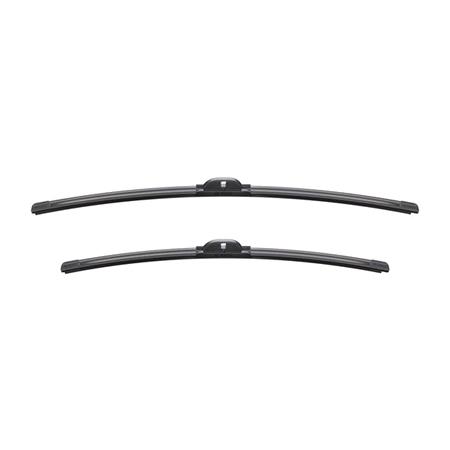 BOSCH A957S Aerotwin Flat Wiper Blade Front Set (650 / 550mm   Pin Style Arm Connection) for Renault GRAND SCENIC, 2004 2009