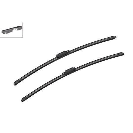BOSCH A958S Aerotwin Flat Wiper Blade Front Set (650 / 650mm   Claw Type Arm Connection) for Seat ALTEA XL, 2006 2015