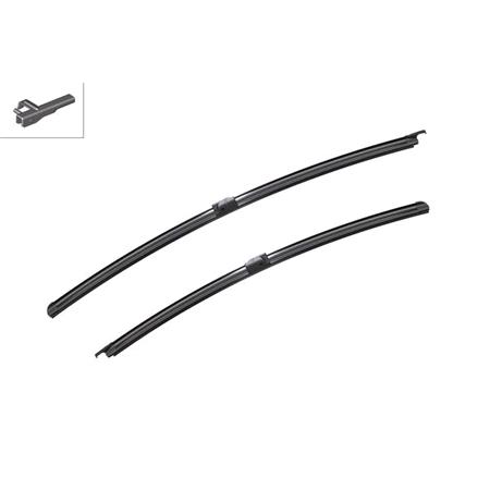BOSCH A963S Aerotwin Flat Wiper Blade Front Set (746 / 646mm   Side Pin Arm Connection) for Renault VEL SATIS, 2002 2009