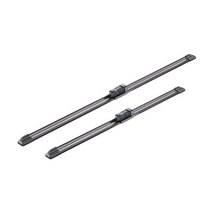 BOSCH A980S Aerotwin Flat Wiper Blade Front Set (600 / 475mm   Top Lock Arm Connection) for Volkswagen EOS, 2006 2015