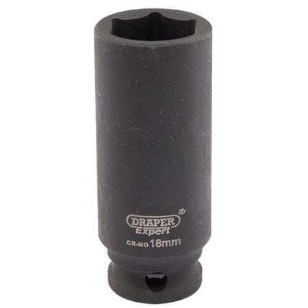 Draper Expert 06891 18mm 3 8 inch Square Drive Hi Torq 6 Point Deep Impact Socket